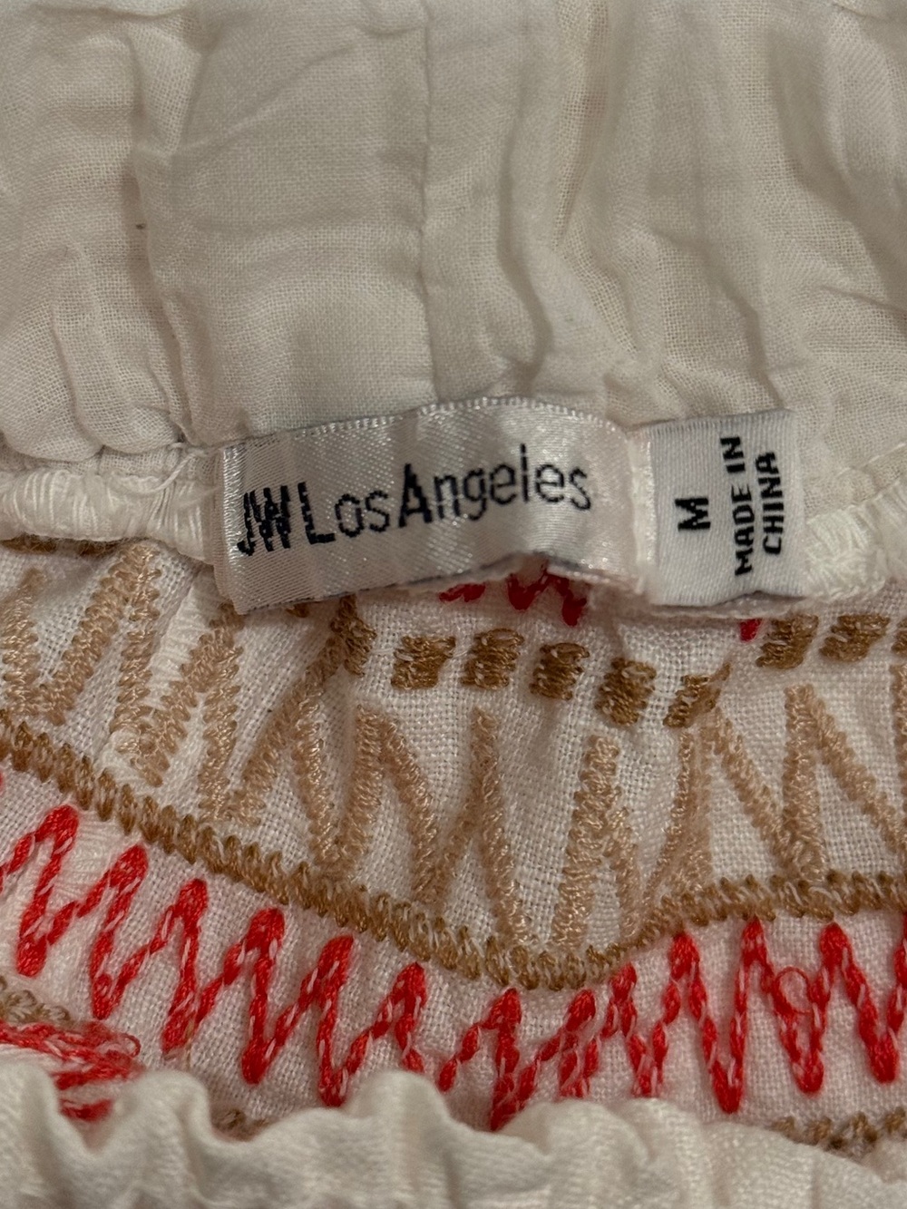 Johnny Was Frédérique Side Slit Linen Maxi Skirt White Embroidered Boho M - Picture 6 of 10